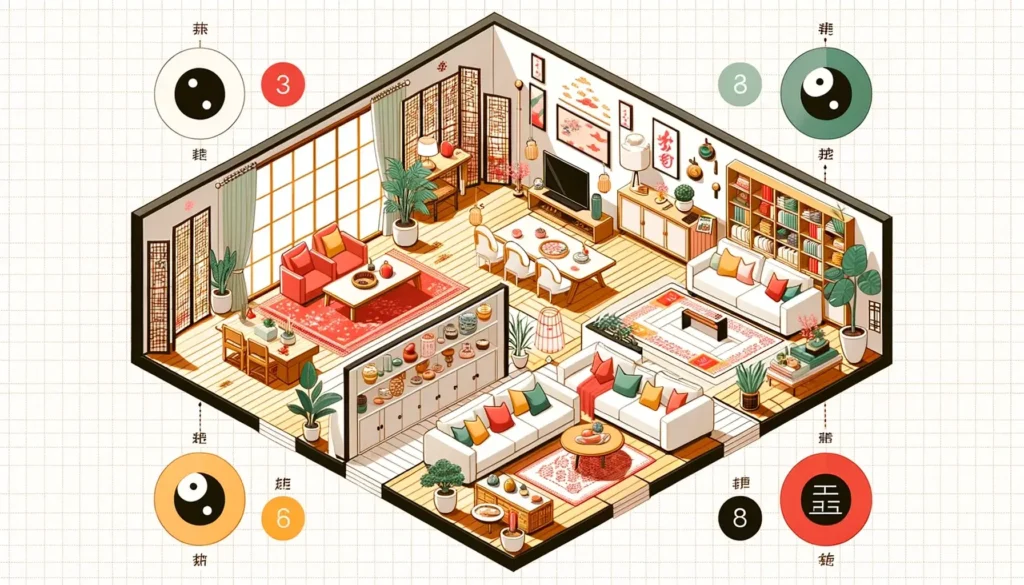 Décoration Feng Shui : Harmonisez votre Intérieur pour le Bien-être 3 Application du Feng Shui dans Diverses Pièces