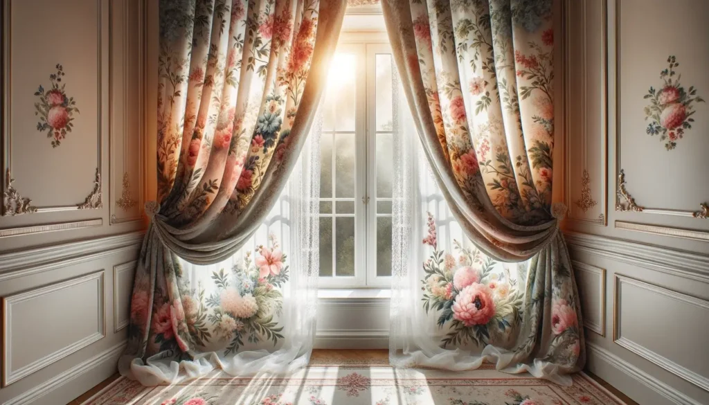 Chambre de fille : 5 idées innovantes pour une décoration fleurie 3 Le rideau fleuri