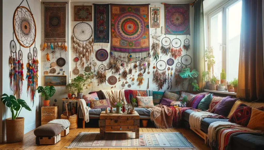 Décoration Murale : Idées Créatives avec Tissus et Textiles 10 Décoration Murale Bohème