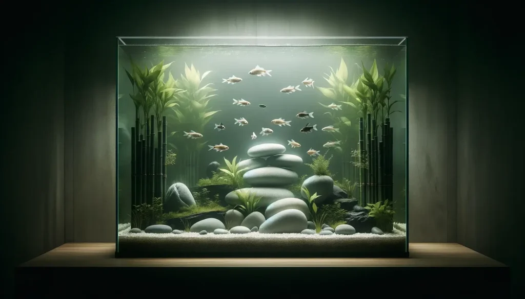 Décoration Aquarium : Idées Créatives pour Intégrer un Aquarium dans Votre Intérieur 12 Décoration Aquarium Zen
