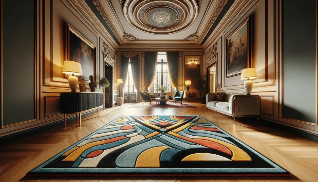 Tapis Modernes Italiens : Contraste dans un Intérieur Classique 2 Tapis Modernes Italiens