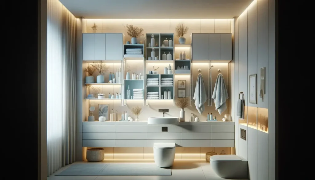 Rangement Mural : Astuces et Idées pour Maximiser l'Espace Verticalement 5 Rangement mural salle de bain