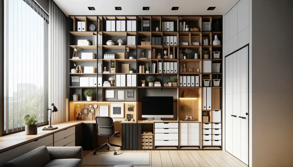 Rangement Mural : Astuces et Idées pour Maximiser l'Espace Verticalement 8 Rangement mural bureau