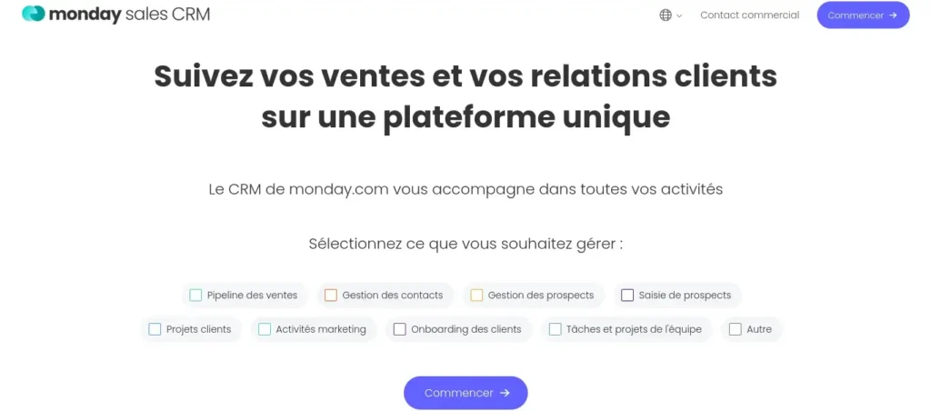 Top 8 des Logiciels CRM Évalués pour Trouver le Meilleur : Comparatif 2024 2 Monday.com