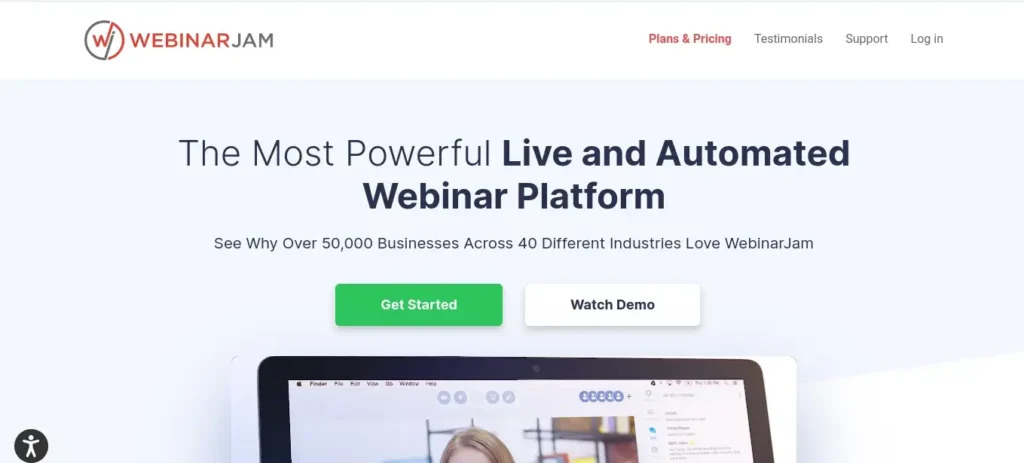 Top 10 des Plateformes pour Organiser un Webinar : Options Gratuites et Payantes 10 WebinarJam