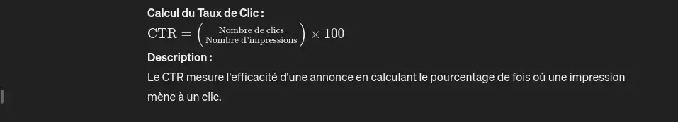 Métriques de marketing digital : Clés pour mesurer votre succès en ligne 4 Formule du Taux de Clic